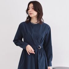 カシュクール風デザインワンピース【洗濯機OK】