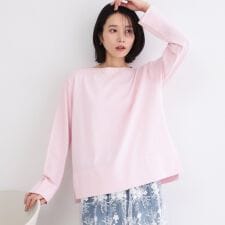 UV リラクシーボートネックニット／オーガニックコットン混【洗濯機OK】《5col》