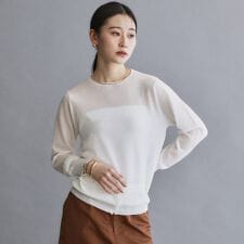 【es】シアーレイヤードニット【洗濯機OK抗ピル】