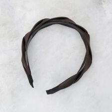 サテンねじりデザインカチューシャ