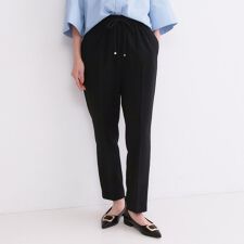 美脚ストレッチイージーテーパードパンツ／セットアップ対応可【洗濯機OK／防シワ加工】