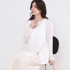 シアースリットカットソー【洗濯機OK】