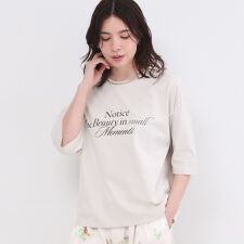 リラクシーロゴプリントTシャツ【洗濯機OK】