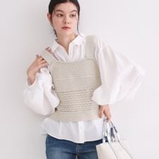 テープヤーンビスチェニット【洗濯機OK／抗ピル】