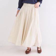 シアーヴィンテージイージーフレアスカート【洗濯機OK】