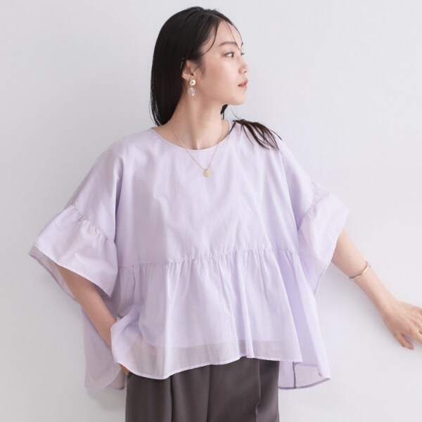 専用出品　ワンダフルワールド  ペプラムブラウス くすみ紫 トップス通販 | ワールド オンラインストア | WORLD ONLINE STORE