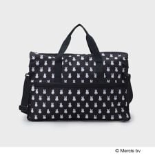 ◆【miffy】総柄プリント折りたたみキャリーオンBIGトートバッグ