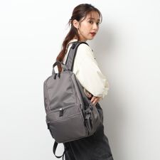 撥水ワンタッチ着脱】13ポケットファンクションリュック 