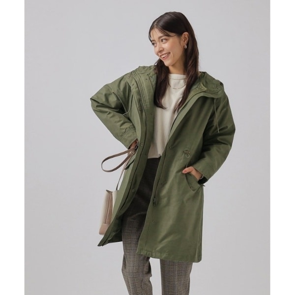 キルティング デニム ボア 切り替え レイヤード gジャン ミリタリー