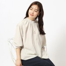【9分袖】大人上品にきまる シャーリングブラウス