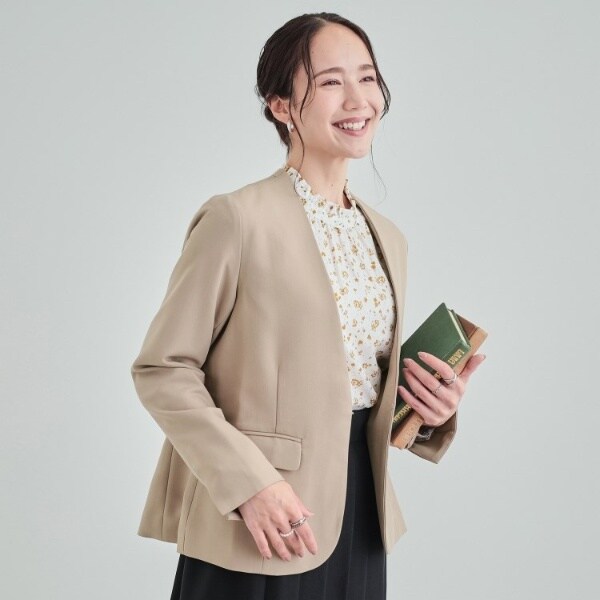 通勤・セレモニー　コットンツイードミドルジャケット　38 M 通勤・セレモニー対応》コットンツイードミドルジャケット（ノー