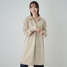 【洗えるS-LL体型カバー】大人の上品カジュアル コーデュロイ スキッパーチュニック
