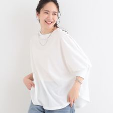 【洗えるS-LL】体型カバーにも ゆるりと着られる ドルマントップス