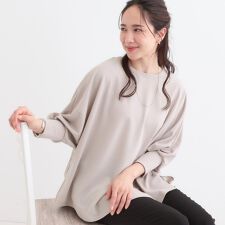 【洗えるS-LL】体型カバーにも ゆるりと着られる ドルマントップス