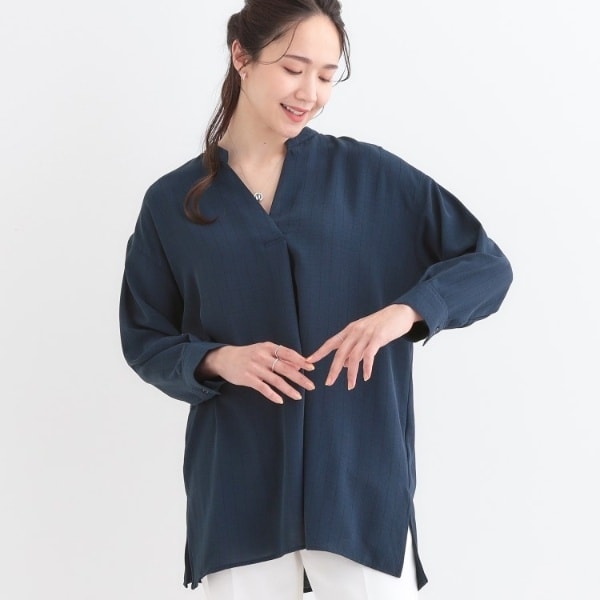 【洗えるS-LL】さらさらタッチが心地よい ゆったりチュニック