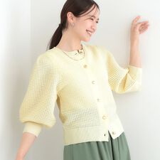 【S-LL】大人フェミニンな着こなしに 透かし編みニットカーディガン