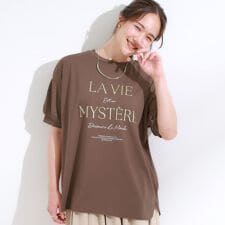 【S-LLひんやりUV】こなれ感あるぷっくりラメ デザインロゴTシャツ
