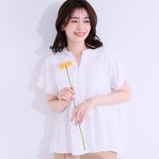 【洗えるS-LL】ふわりシルエットが涼しげ フロントボタンブラウス