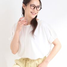 【S-LLUVプチプラ】お袖タックで好印象 デザインTシャツ