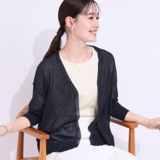 【洗えるS-LL】ナチュラル感が上品 サッと羽織れるカーディガン