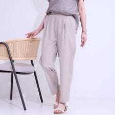 【SS-3Lひんやり吸水速乾UV】軽量でさらりと穿ける テーパードパンツ