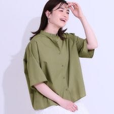 【洗える5分袖】インせず着られるショートシャツ