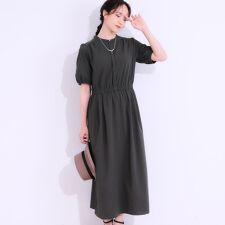 【洗えるS-LLひんやりUV】女性らしさ漂う サッカーワンピース