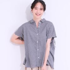 【S-LLひんやり】後ろ姿も抜かりなく インせず着られる バックギャザーシャツ