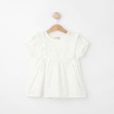 【100-120cm】コットンフリルブラウス