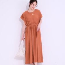 【前後2WAY】さらりと大人上品に 楊柳フレンチワンピース