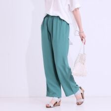 【S-LLひんやり】楽してきれい見え ドビースラブ ストレートパンツ