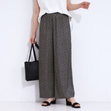 【S-LLひんやり選べる2柄】大人のリラックスコーデに プリント柄パンツ