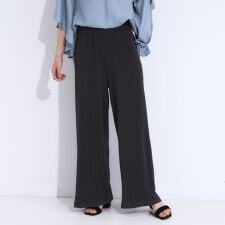 【洗えるS-LL】大人の抜け感ある着こなしに プリーツ ワイドパンツ
