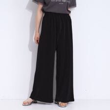 【洗えるS-LL】大人の抜け感ある着こなしに プリーツ ワイドパンツ