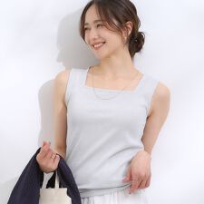 シューラルー(SHOOLARUE)の【S-LL】デコルテラインをきれいに魅せる ラメテレコタンクトップ