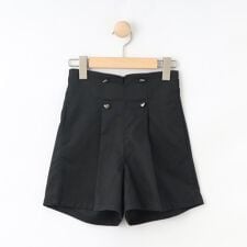 【130-150cm】ハートモチーフに心ときめく ハイウエストショートパンツ