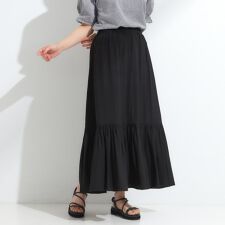 麻調ティアードスカート