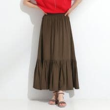 麻調ティアードスカート