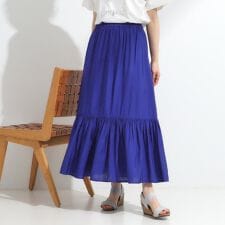 麻調ティアードスカート