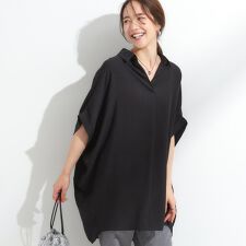 【ひんやり洗えるS-LL】すっきりきれいに体型カバー コクーンシルエットワンピース