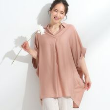 【ひんやり洗えるS-LL】すっきりきれいに体型カバー コクーンシルエットワンピース