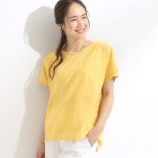 【洗えるS-LL】インせず着られる さらっと大人上品 刺繍トップス