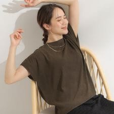 【S-LL】ブラウス見えする 軽やかな着心地の しぼしぼトップス