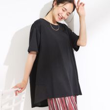 【S-LLUV吸水速乾】きれいに体型カバー Aライン チュニックワンピース