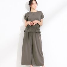 【ひんやり2点セット】コーデに悩まず決まる トップス＋ガウチョパンツ