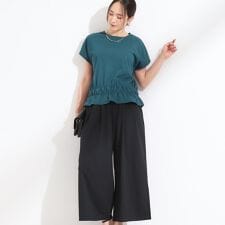 【ひんやり2点セット】コーデに悩まず決まる トップス＋ガウチョパンツ