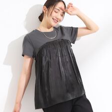 【S-LLひんやり】大人に似合う ビスチェ風ドッキングトップス