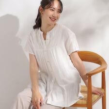 【S-LLひんやり】きれいめスタイルに タックプリーツシャツ