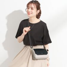 【軽量】ふわっと軽いフラップショルダーバッグ