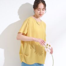 【S-LLひんやり洗濯後しわになりにくい】インせず決まる はしごレースドルマンブラウス